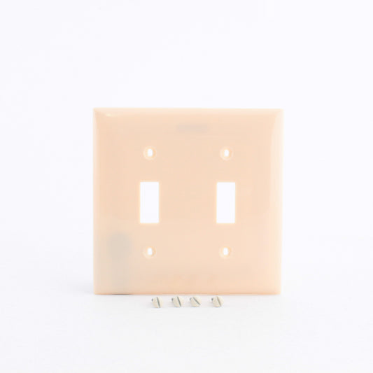25 Unbreakable Orbit Ivory 2-Gang Switch Wallplates