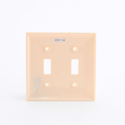 25 Unbreakable Orbit Ivory 2-Gang Switch Wallplates