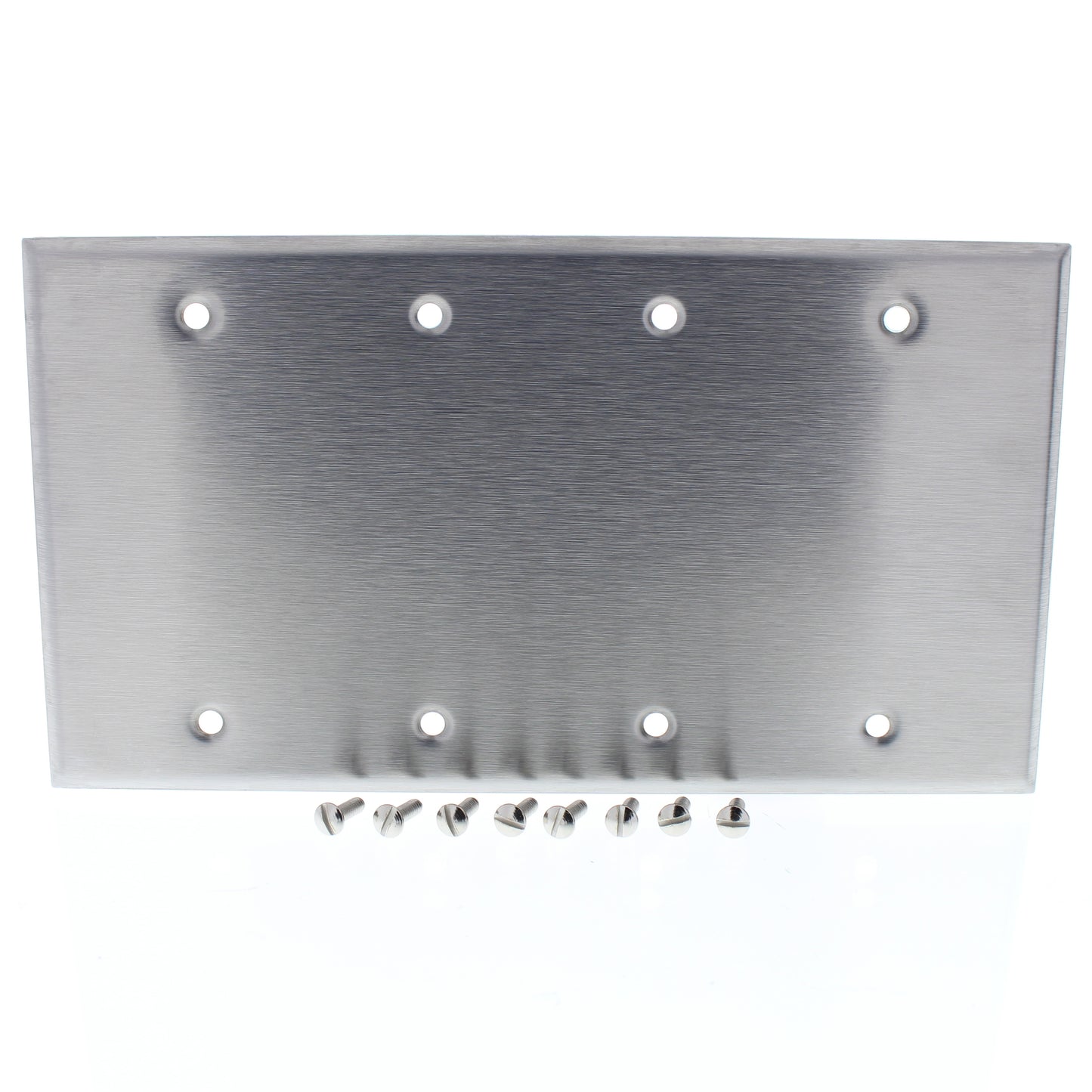 Orbit OS43 Brushed Stainless Steel Blank 4-Gang Wallplate OS43