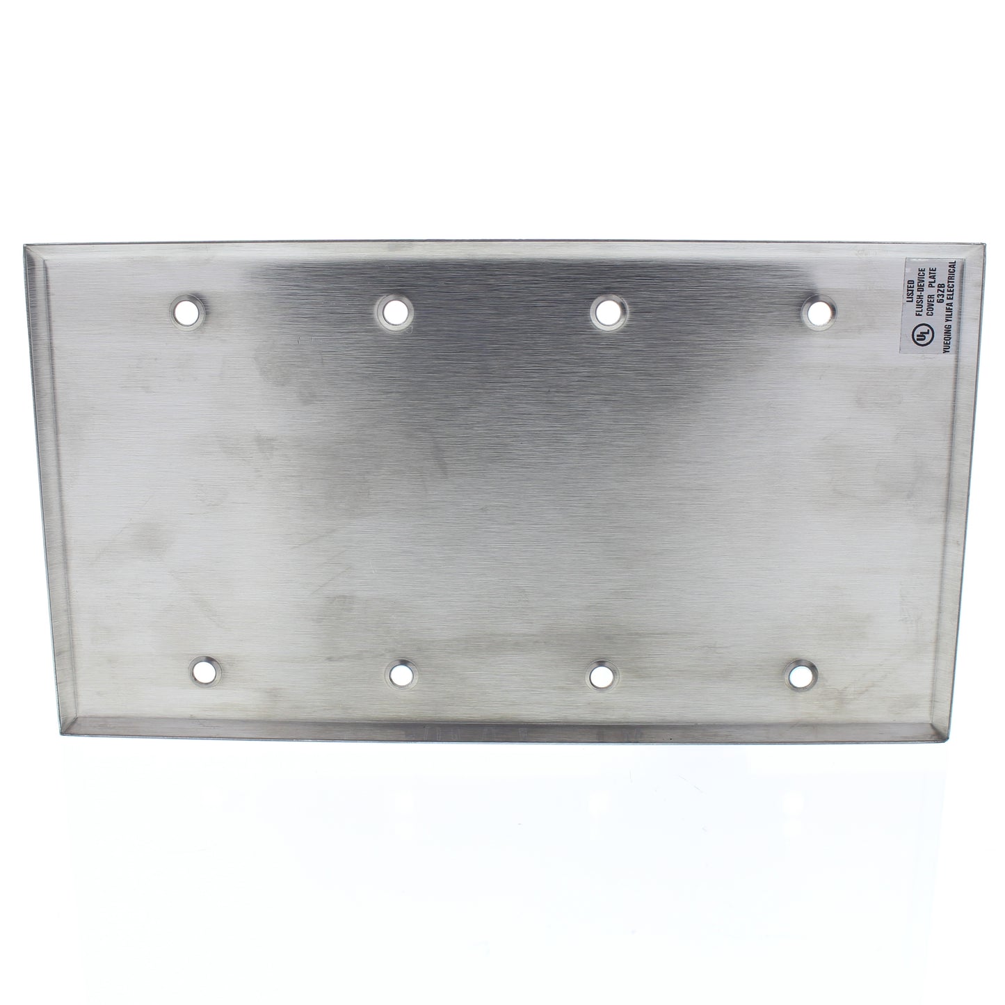 Orbit OS43 Brushed Stainless Steel Blank 4-Gang Wallplate OS43