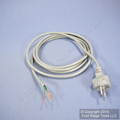 Pacific Mueller H03VV-F3G Gray Flexible PVC Multi-Conductor 300V European Cord