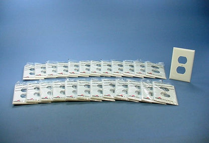Cooper PJ8LA Lt Almond 1-Gang Duplex Unbreakable Mid-Size Wallplate Cover 25pcs