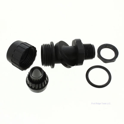 Hubbell 1/2" SwivelLok Liquid Tight Conduit Fitting NM 0-90 Adjustable PS0509NBK