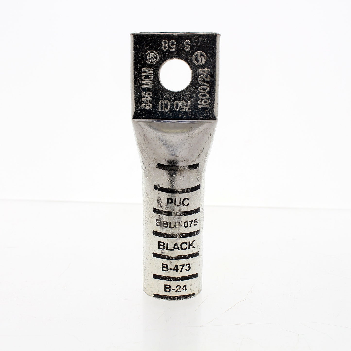 Copper Penn-Union BBLU-075S Compression Lug Long Barrel 1 Hole Tongue