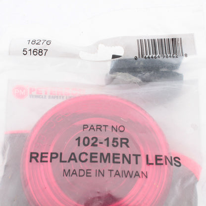 Peterson 102-15R Red 2-7/8" Round Side Marker/Clearance Light Lens Cover Repl.