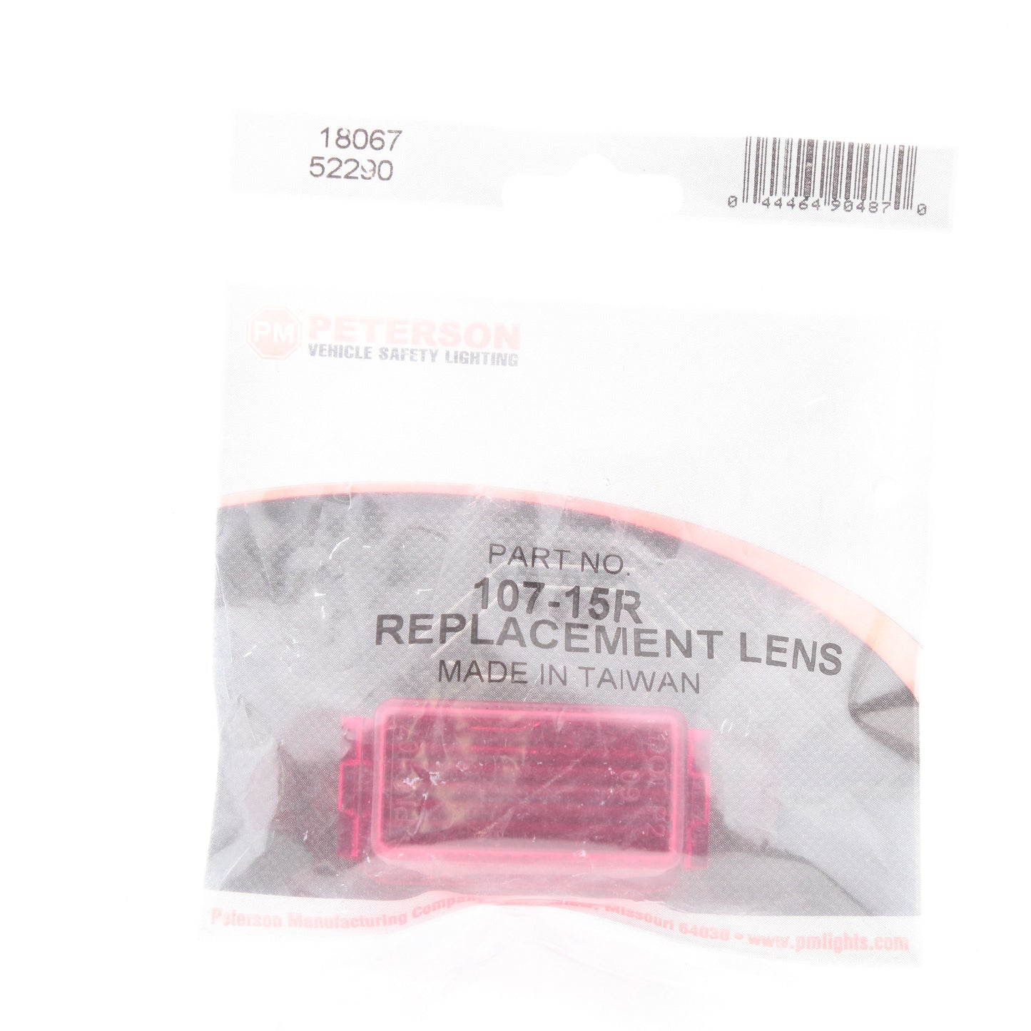 Peterson Red Replacement Lens for V107A/107-3A Clearance Side Marker Light Bar