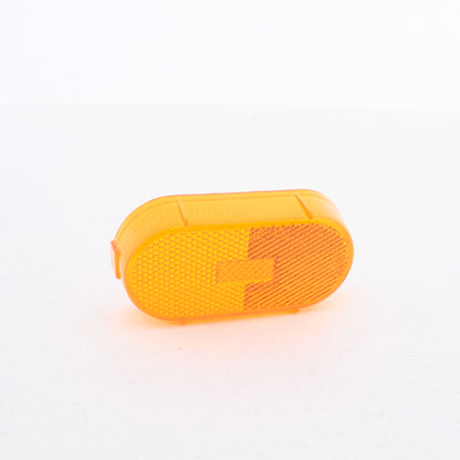 Peterson 108-15A Amber 4-1/8" Snap-On Oblong Replacement Lens with Reflector