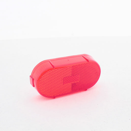 Peterson 108-15R Red 4-1/8" Snap-On Oblong Replacement Lens with Reflector