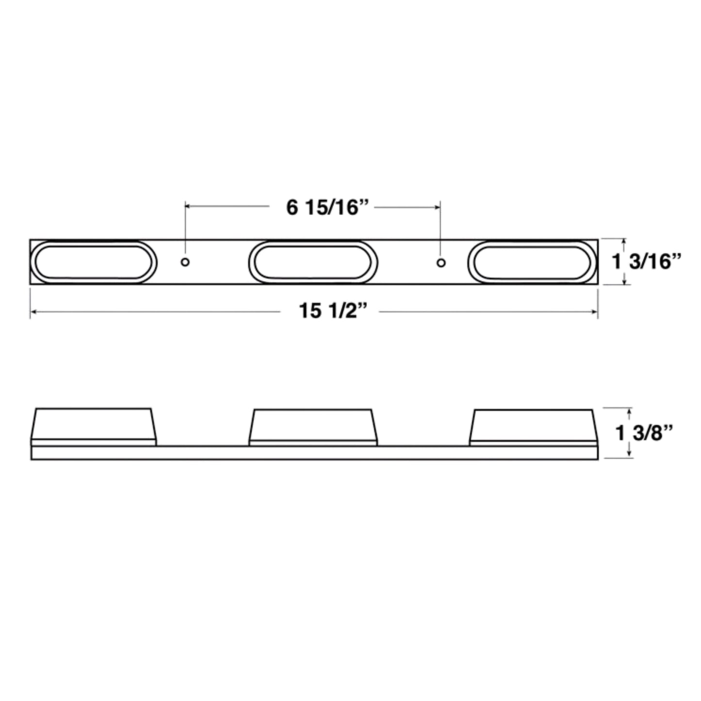 136-3A Almond Peterson Amber Thin-line Light Bar