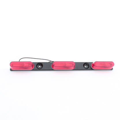 Peterson 136-3R 15.5" Thin-Line Trailer Light Bar Black Steel Base 3-Red Lens