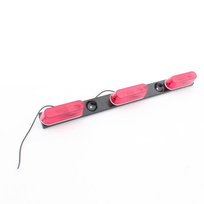 Peterson 136-3R 15.5" Thin-Line Trailer Light Bar Black Steel Base 3-Red Lens