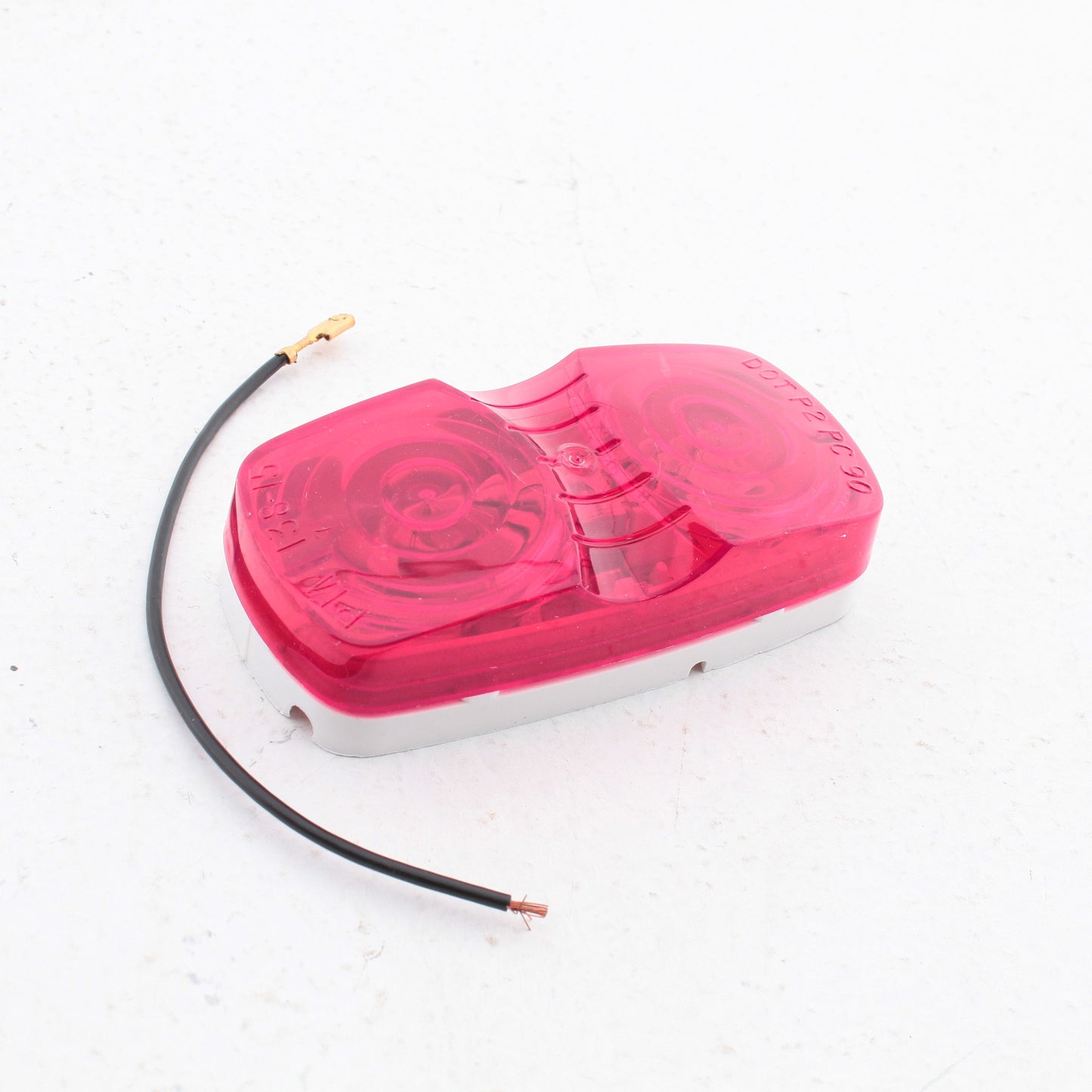 Peterson 138R Red 4" Dual Bulls-Eye Clearance Light w/ Permastat Cast Housing