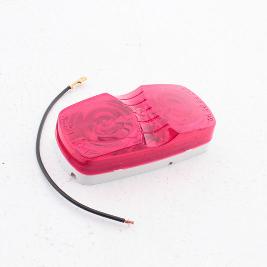 Peterson 138R Red 4" Dual Bulls-Eye Clearance Light w/ Permastat Cast Housing