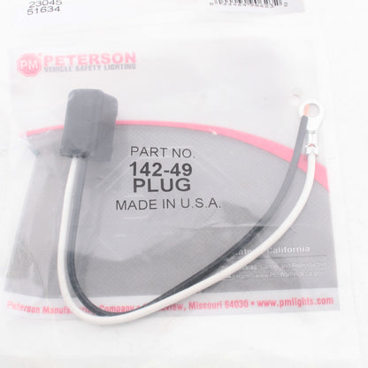 Peterson 142-49 6" Replacement Lens Plug Maker Light 2-Wire Lead for 142 Series