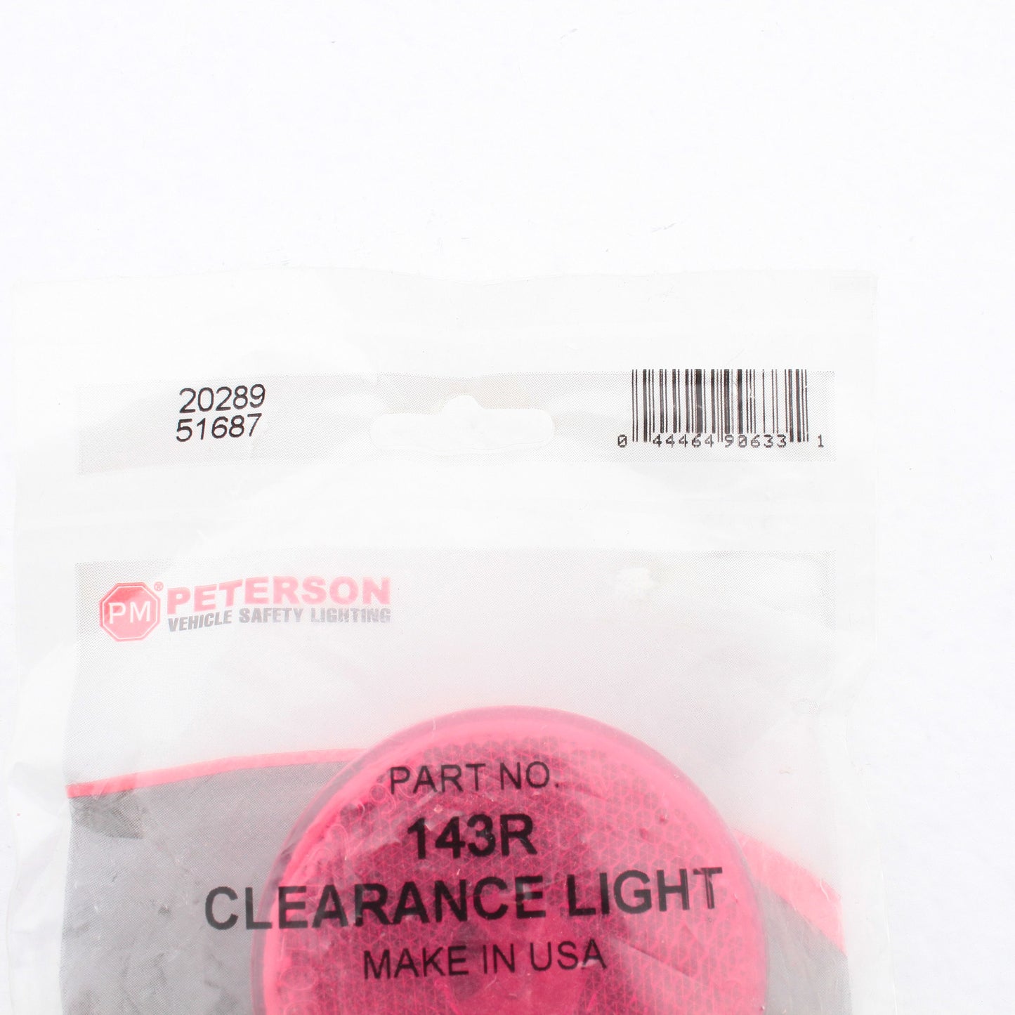 Peterson 143R Red 2.5" Round Sealed Clearance Side Marker Trailer Wagon Light