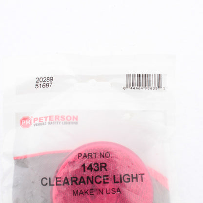 Peterson 143R Red 2.5" Round Sealed Clearance Side Marker Trailer Wagon Light