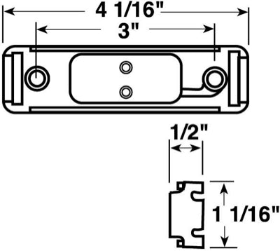 Peterson 1540-9K Gray Surface Mount Bracket Kit 4.06" for 154 & 161 Series