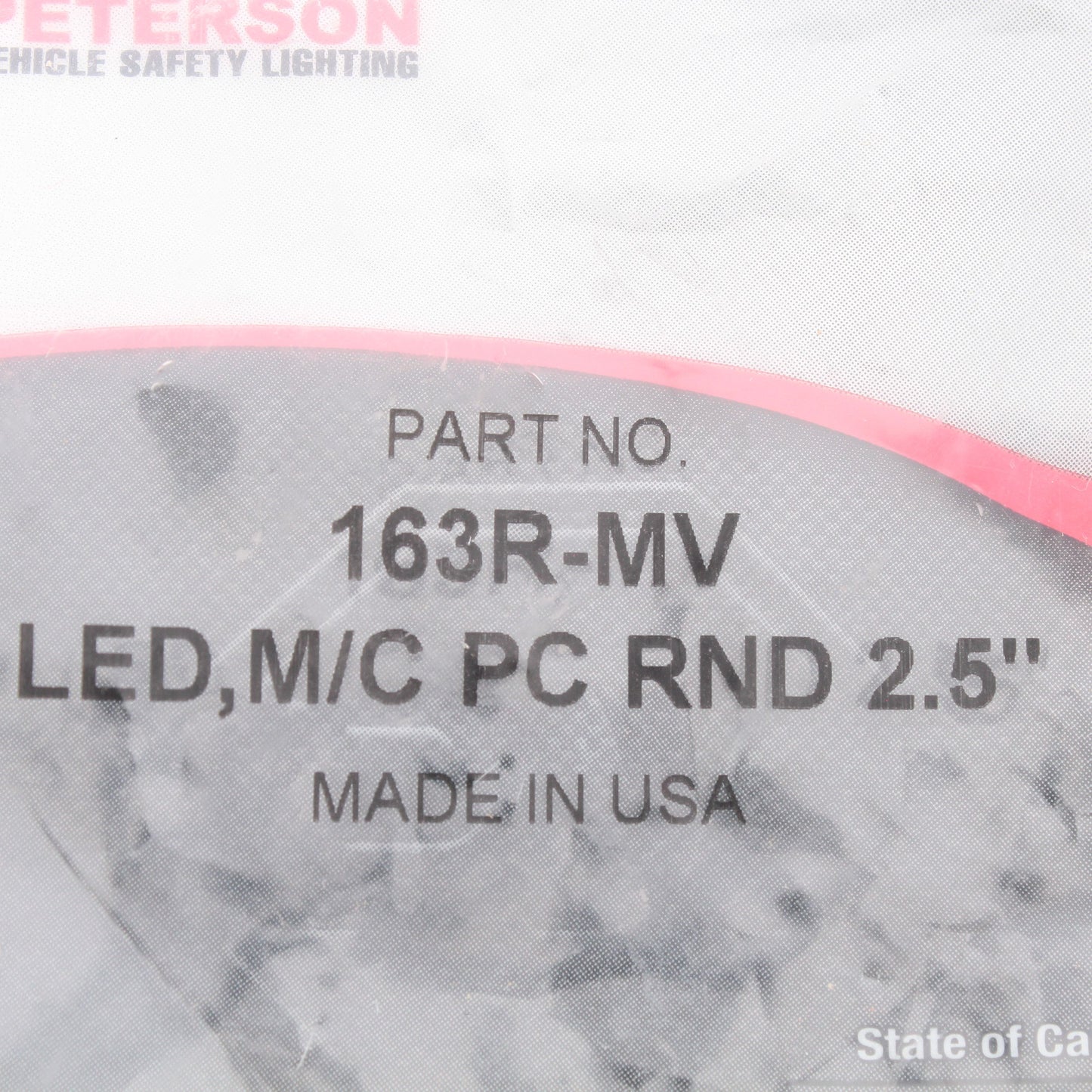 Peterson 163R-MV Red 2.5" Round LED Marker Clearance Light Multi-Volt 5-Diode
