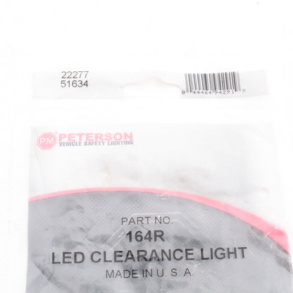 Peterson 164R Red 2" Clearance Side Marker Light Without Grommet & Bracket