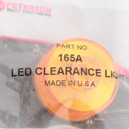Peterson 165A Amber Piranha LED 2" Clearance Side Marker Light w/o Grommet