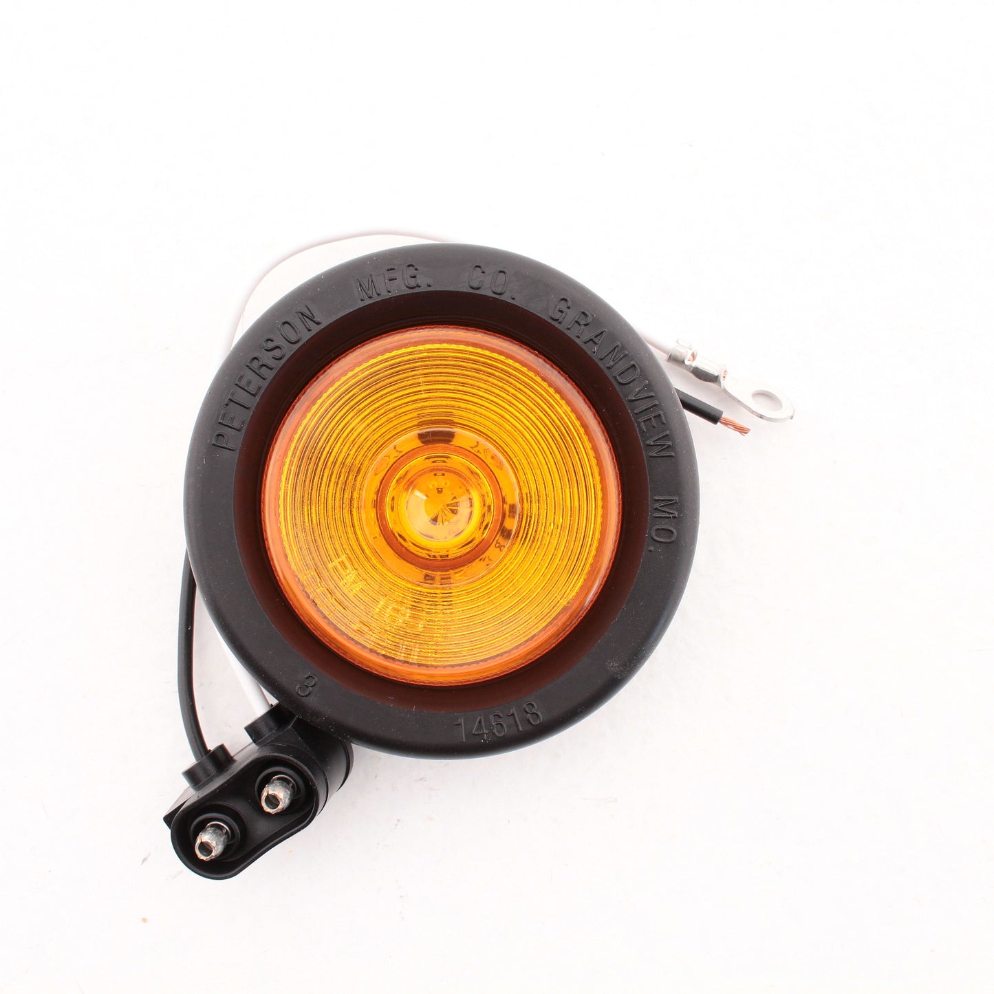 Peterson 165KAMV Amber LED 2" Clearance Side Marker Kit MultiVolt with Grommet