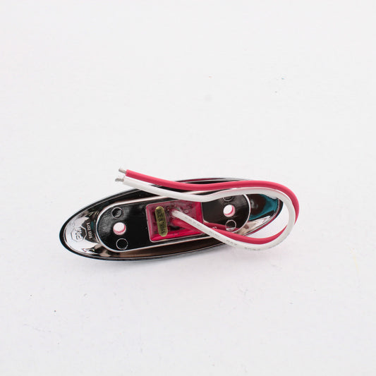 Peterson 168XRMV Red LED Marker Clearance 3.95" Oblong Chrome Bezel Multi-Volt