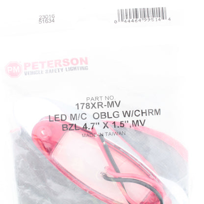 Peterson 178XR-MV Red Piranha LED Clearance/Side Marker Light Kit w/Bezel