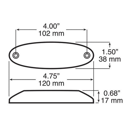 Peterson 178XR-MV Red Piranha LED Clearance/Side Marker Light Kit w/Bezel