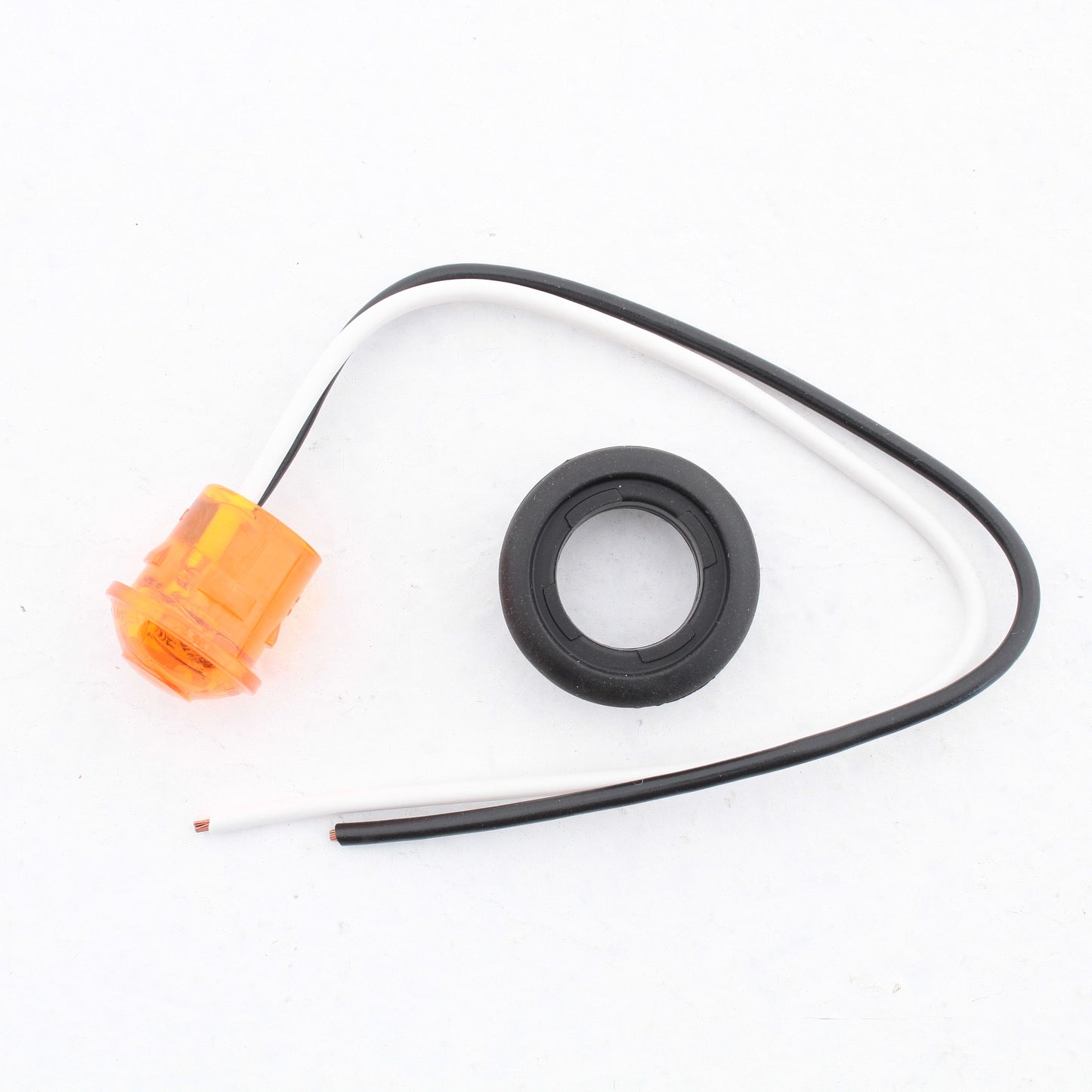 Peterson 181KA Amber LED Round 3/4" Clearance Side Marker Light Stripped Leads