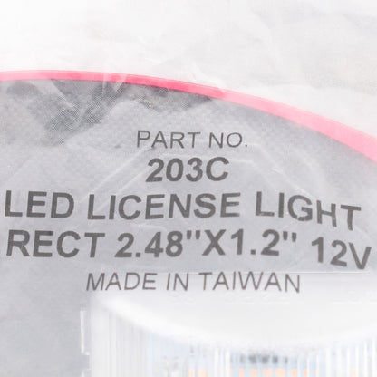 Peterson 203C Clear Rectangular LED License Light 2.48" x 1.2"