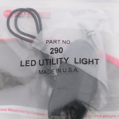 Peterson 290 Single Diode LED License & Utility Light Great White Stripped Leads