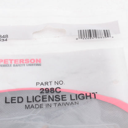 Peterson 298C Chrome LED License Light Round 1.5" Diameter