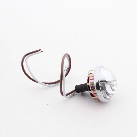 Peterson 298C Chrome LED License Light Round 1.5" Diameter