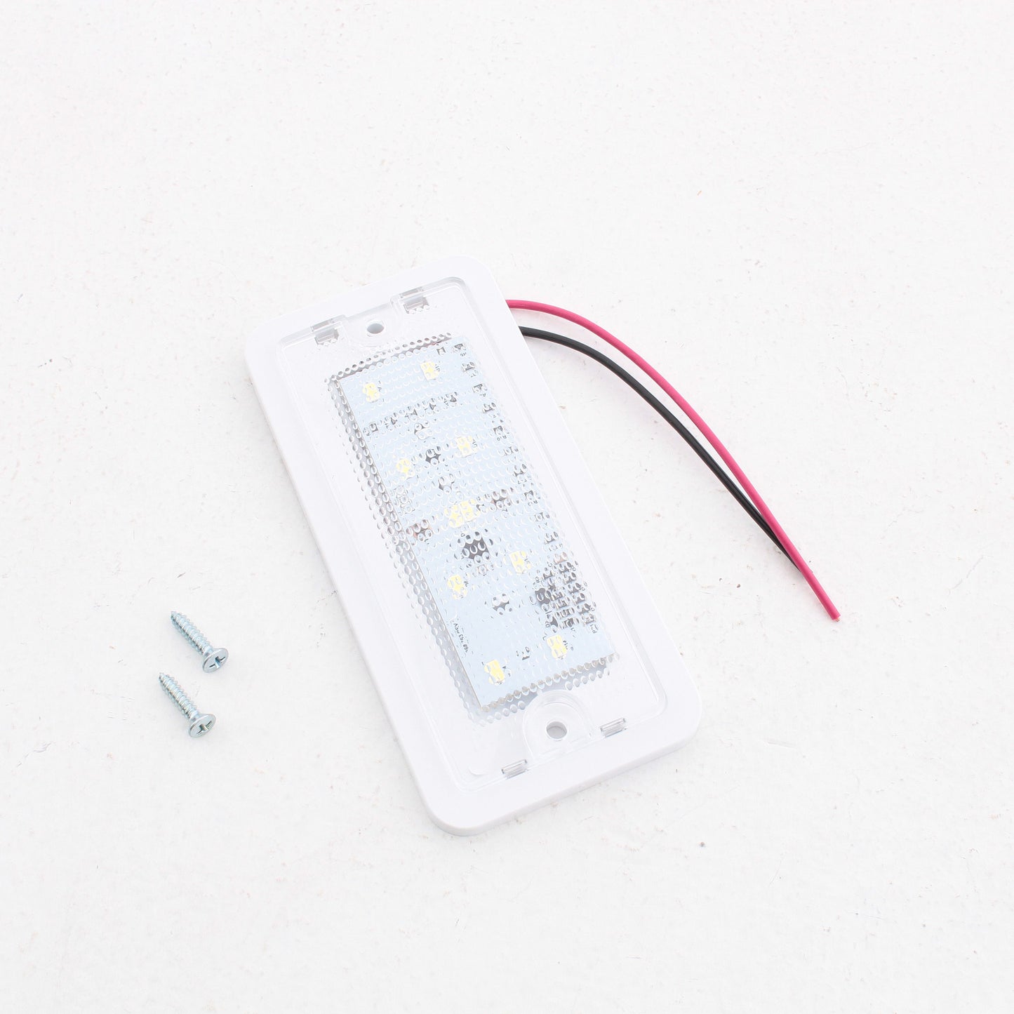 Peterson 368 White Rectangle LED Dome Interior Light Clear Lens