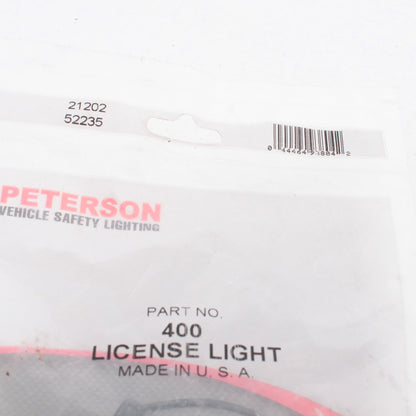Peterson 436 Clear 2.69" License Plate Light VIBAR Socket ABS Hood Lens