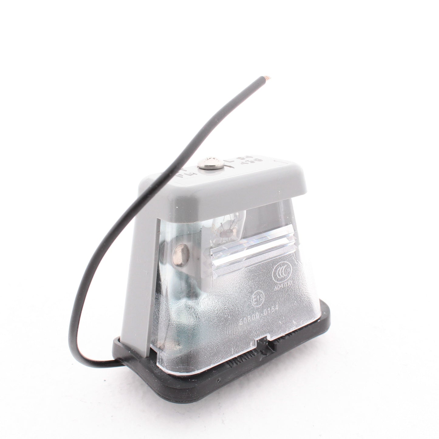 Peterson 436 Clear 2.69" License Plate Light VIBAR Socket ABS Hood Lens
