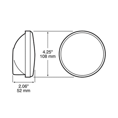 Peterson 415K Round 4-1/4" Incandescent Trailer Back-Up Light Clear Lens