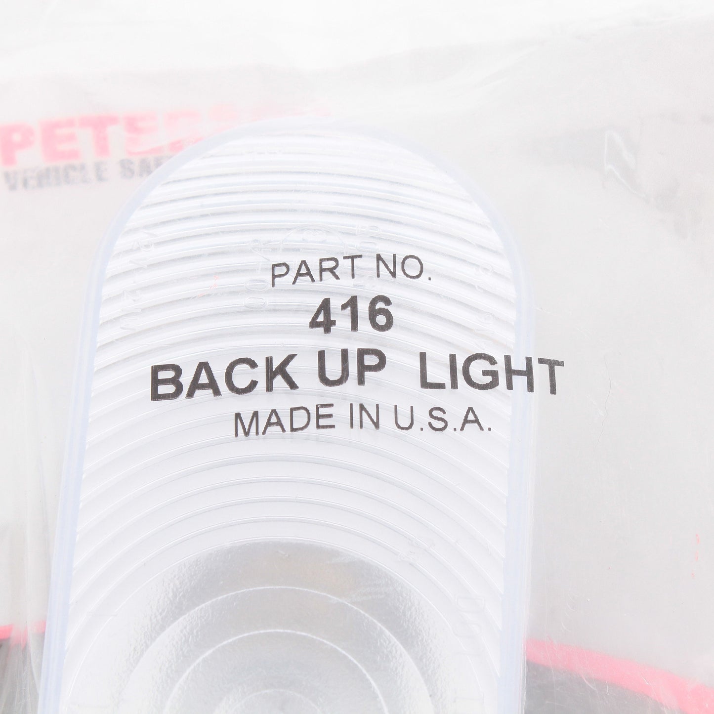 Peterson 416 6.375" Oval Clear Back-Up Light for Truck, RV, or Trailer
