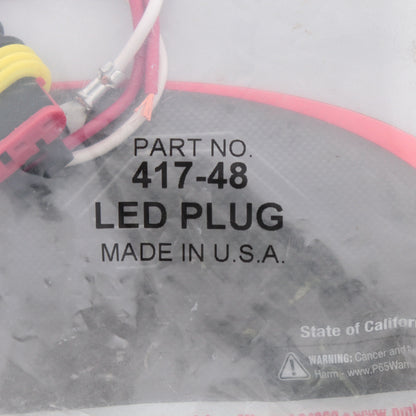 Peterson 41748 2-Wire Weatherproof Wiring Harness Plug 8" Leads for LED Lights