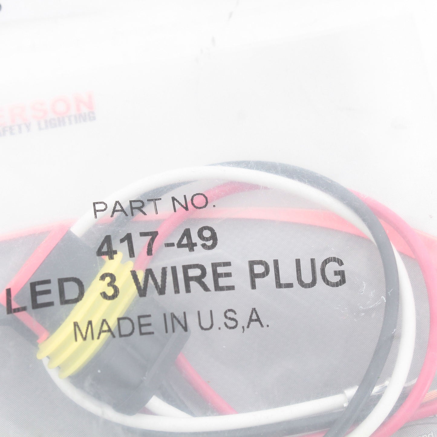 Peterson 41749 3-Wire Hard-Shell Weatherproof Plug w/ 8" Leads for 417 Series