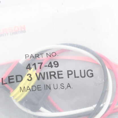 Peterson 41749 3-Wire Hard-Shell Weatherproof Plug w/ 8" Leads for 417 Series