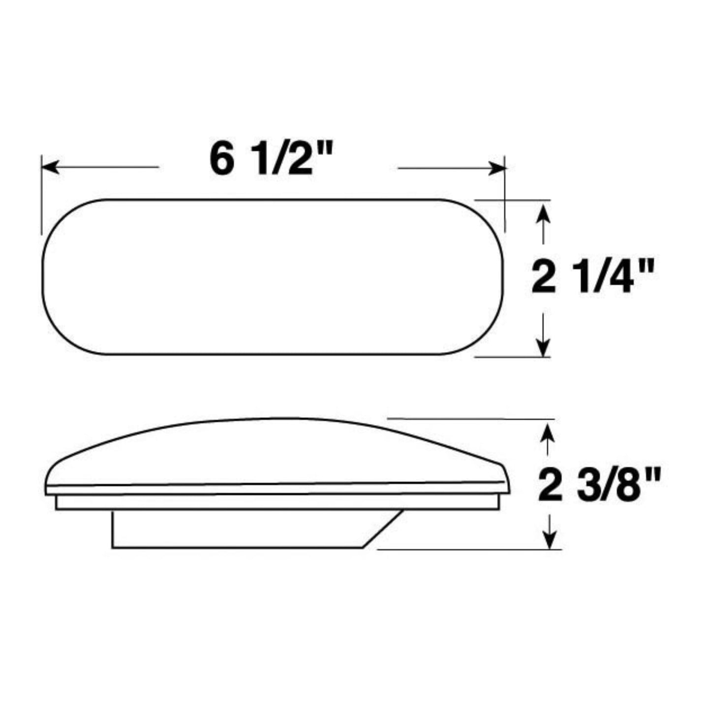 Peterson 421KA Amber Oval Sealed Turn Signal Light