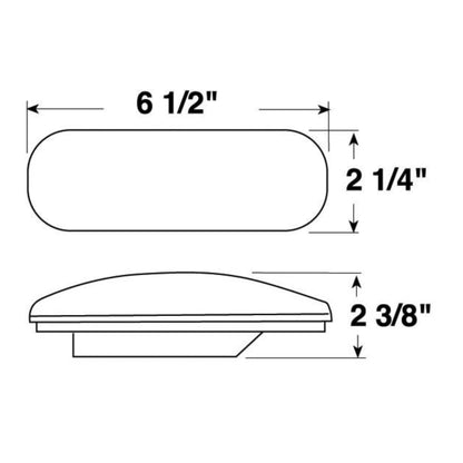 Peterson 421KA Amber Oval Sealed Turn Signal Light