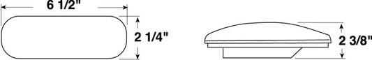 Peterson 421R Red 6-1/5" Oval Stop Turn Tail Light Lens