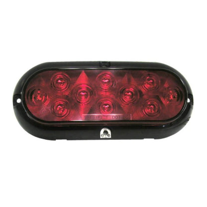 Peterson 423R-4 Red LED Rear Turn Oval Surface Mount w/ Flange 7.5" x 3/3"