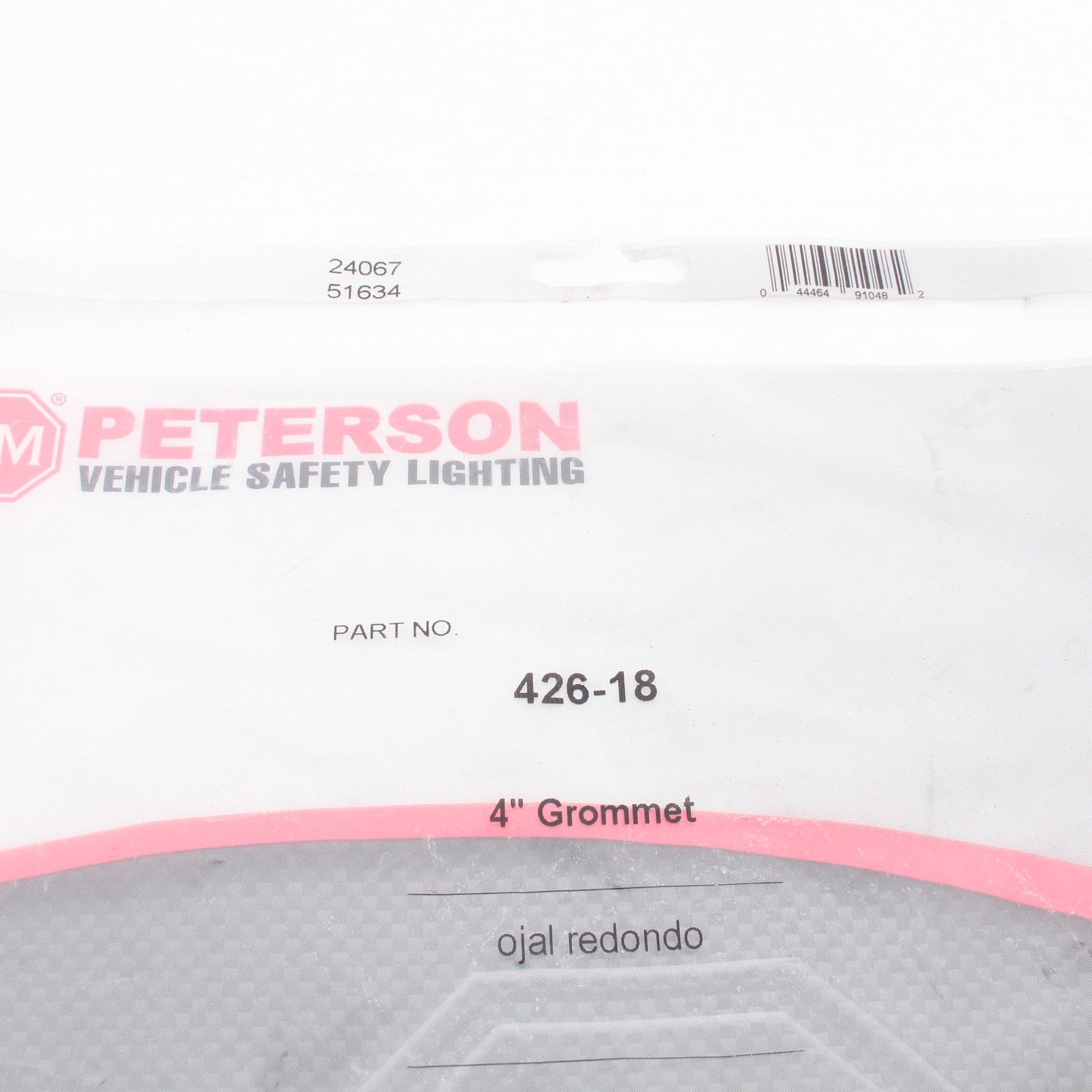 Peterson 42618 Round 4" Rubber Light Lamp Grommet