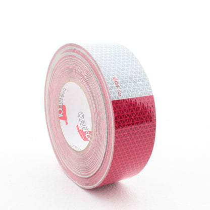 Peterson 465-1 150' x 2" Red Silver Reflective Conspicuity Tape Roll