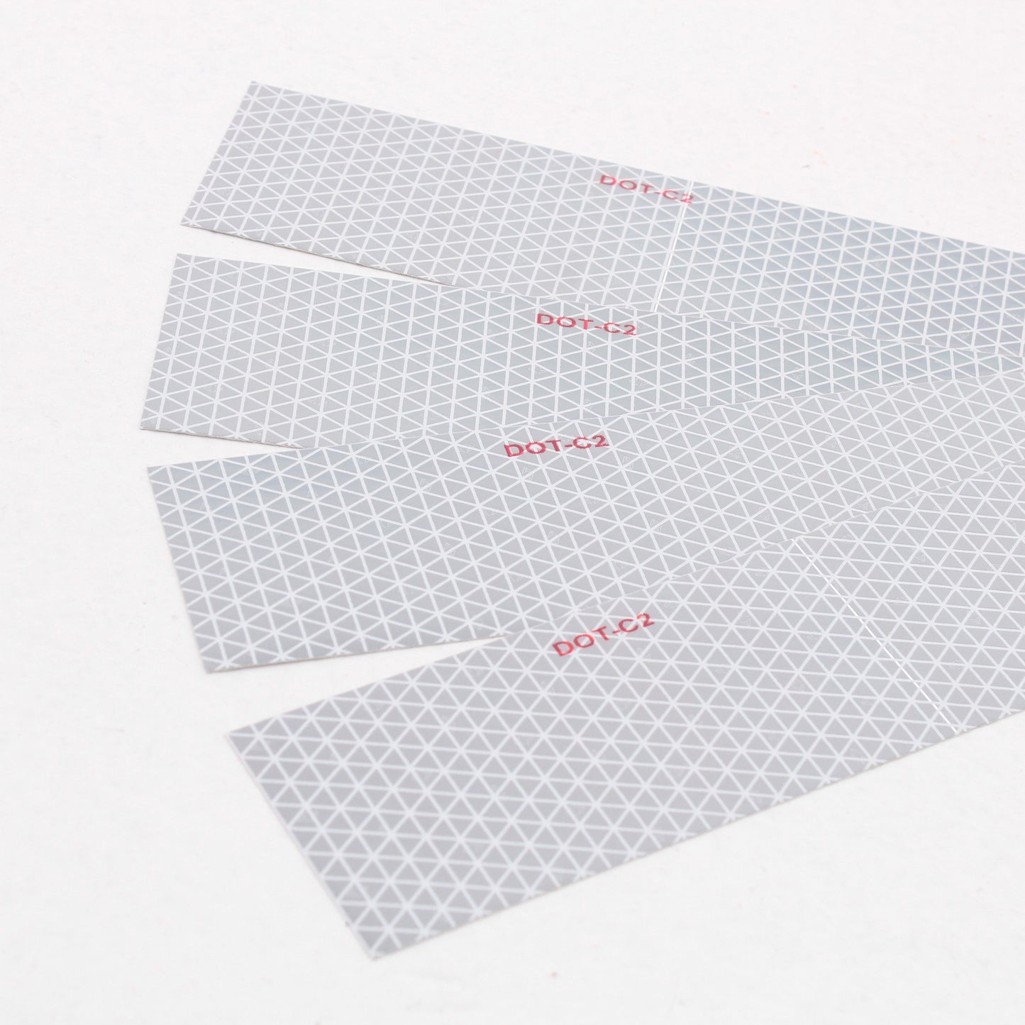 4pc Peterson 4674K White Reflective Marking Tape Kit 2" x 18" Adhesive