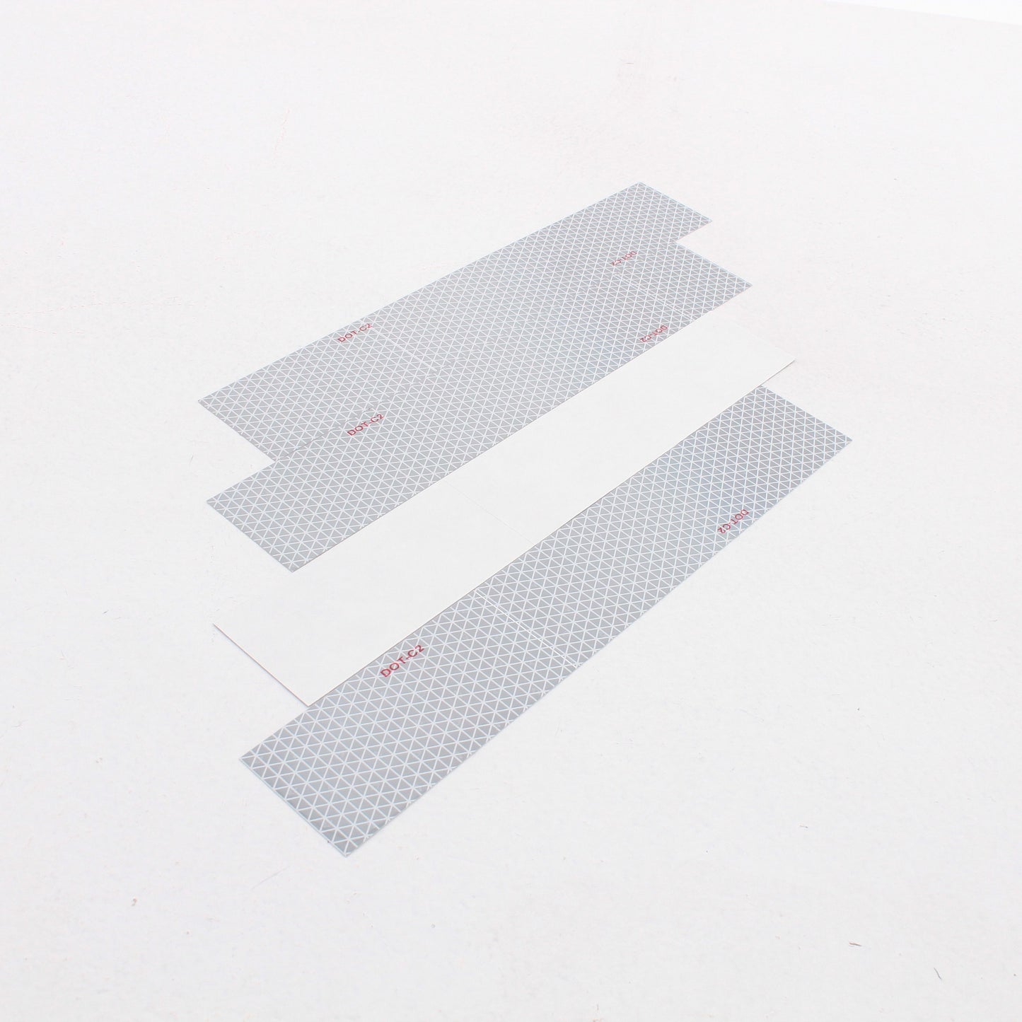 4pc Peterson 4674K White Reflective Marking Tape Kit 2" x 18" Adhesive