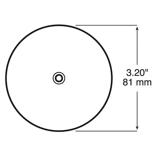 Peterson 476R Red 3.2" Round Hermetically Sealed Reflector Center-Mount